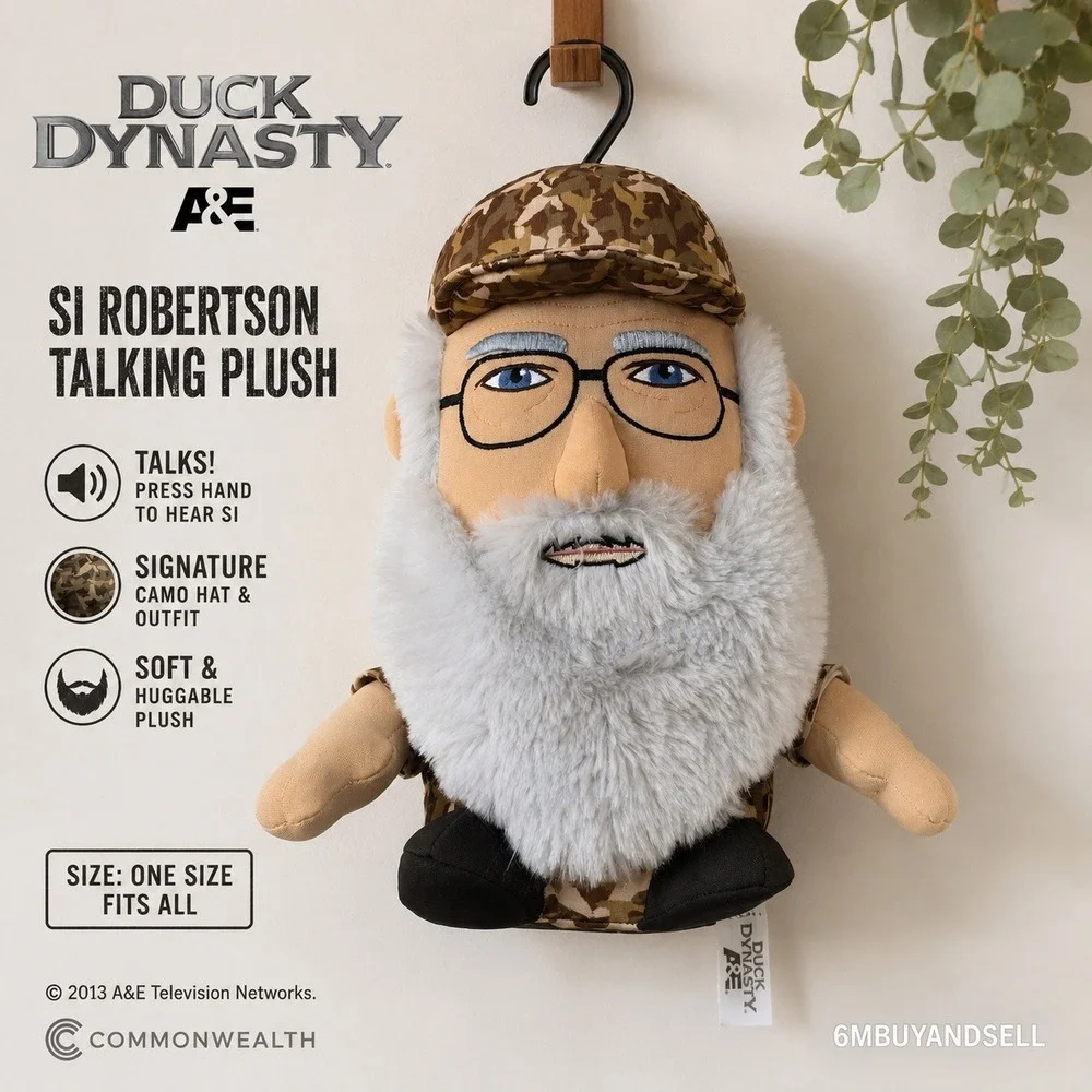 Duck Dynasty Si Robertson Talking Plush Camo Hat Beard A&E Commonwealth 2013